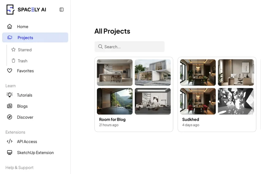 Feature Explore, Projekt anlegen