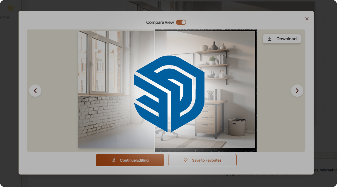 AI room design, Export with your favorite CAD tools