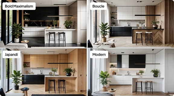 AI room design, Handle changes without starting over renders in seconds