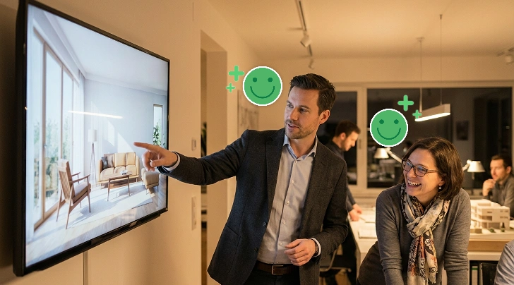 AI room design, Zeigen Sie Kunden, was Sie meinen