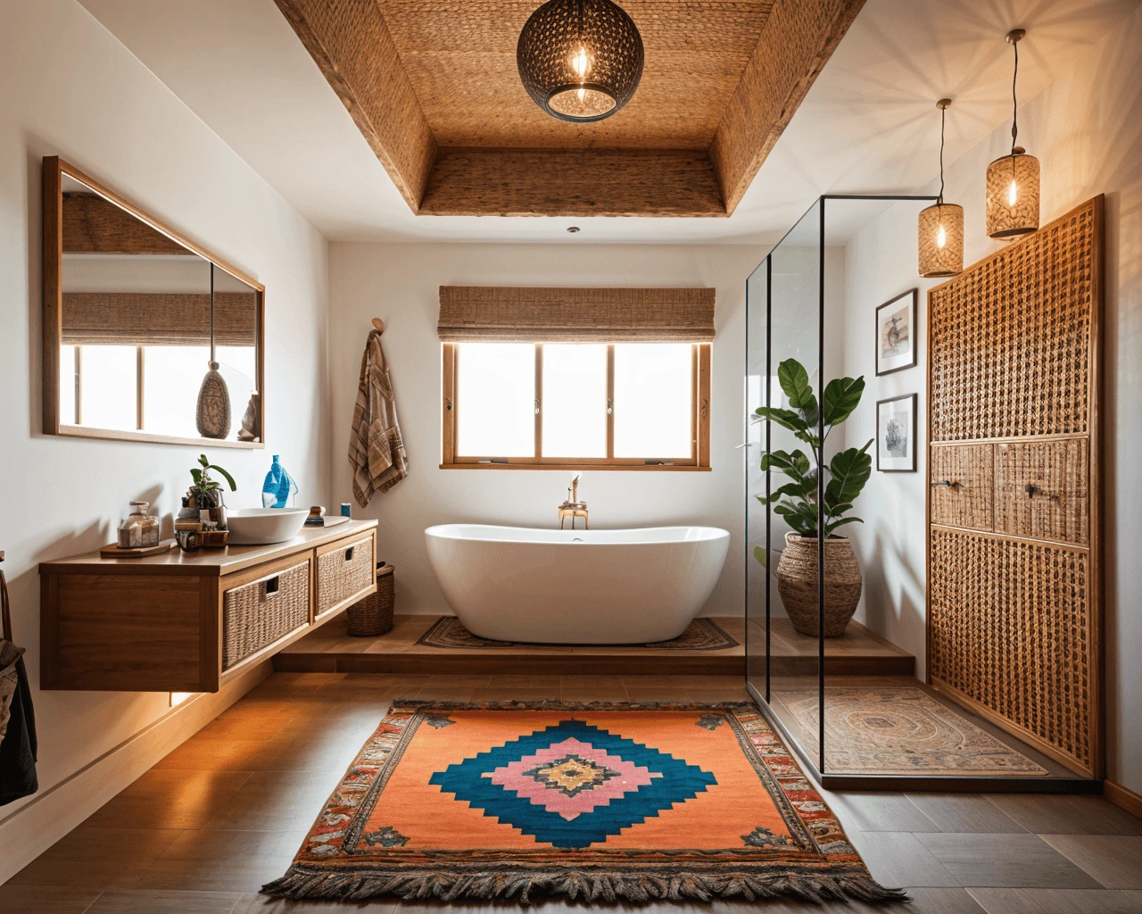 Bohemian AI Bathroom Design