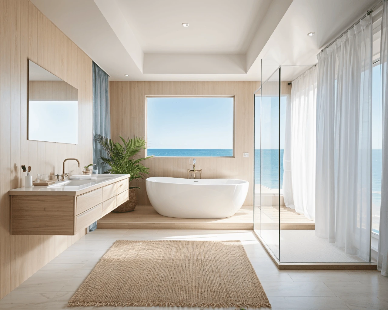 Coastal AI Bathroom Design
