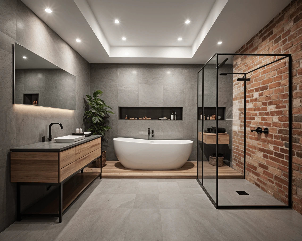 Industrial AI Bathroom Design