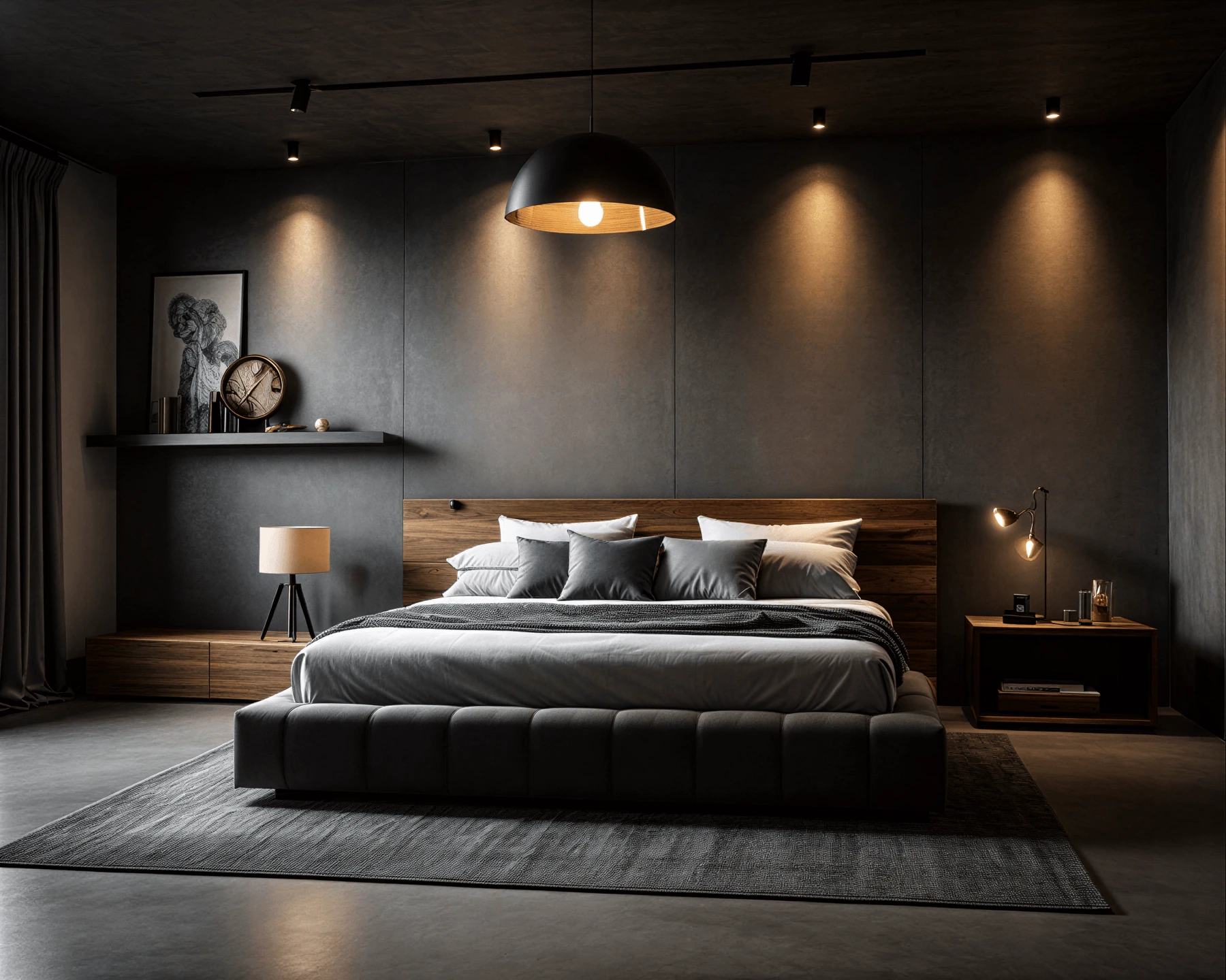 Industrial AI Bedroom Design