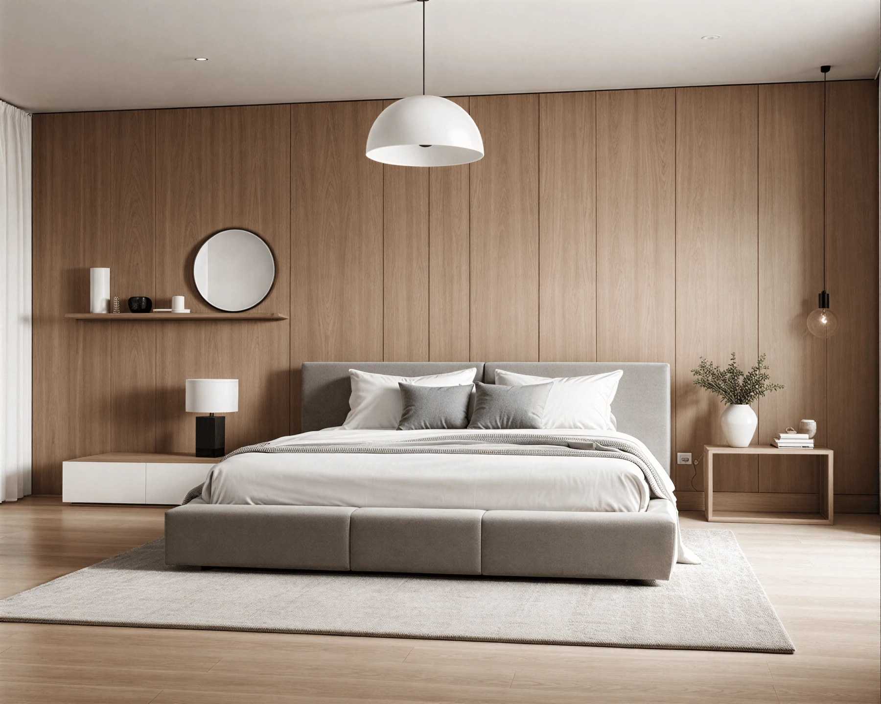 Scandinavian AI Bedroom Design