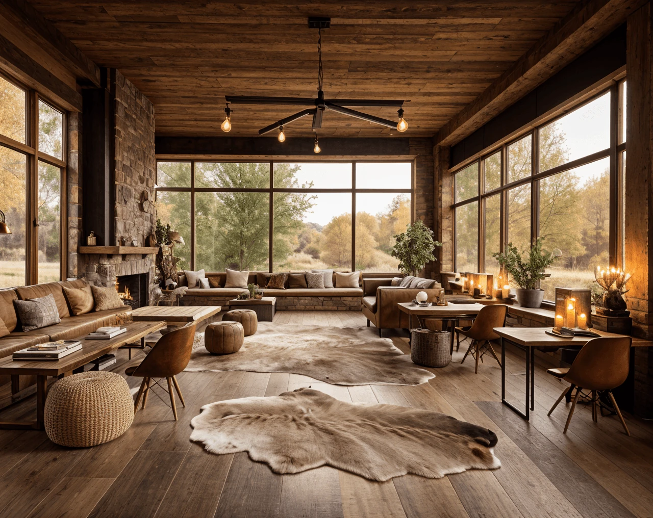 Rustic AI Classroom Design