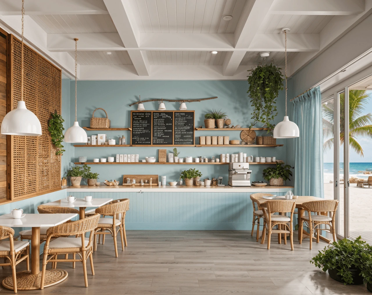 Coastal AI Coffee Shop Design