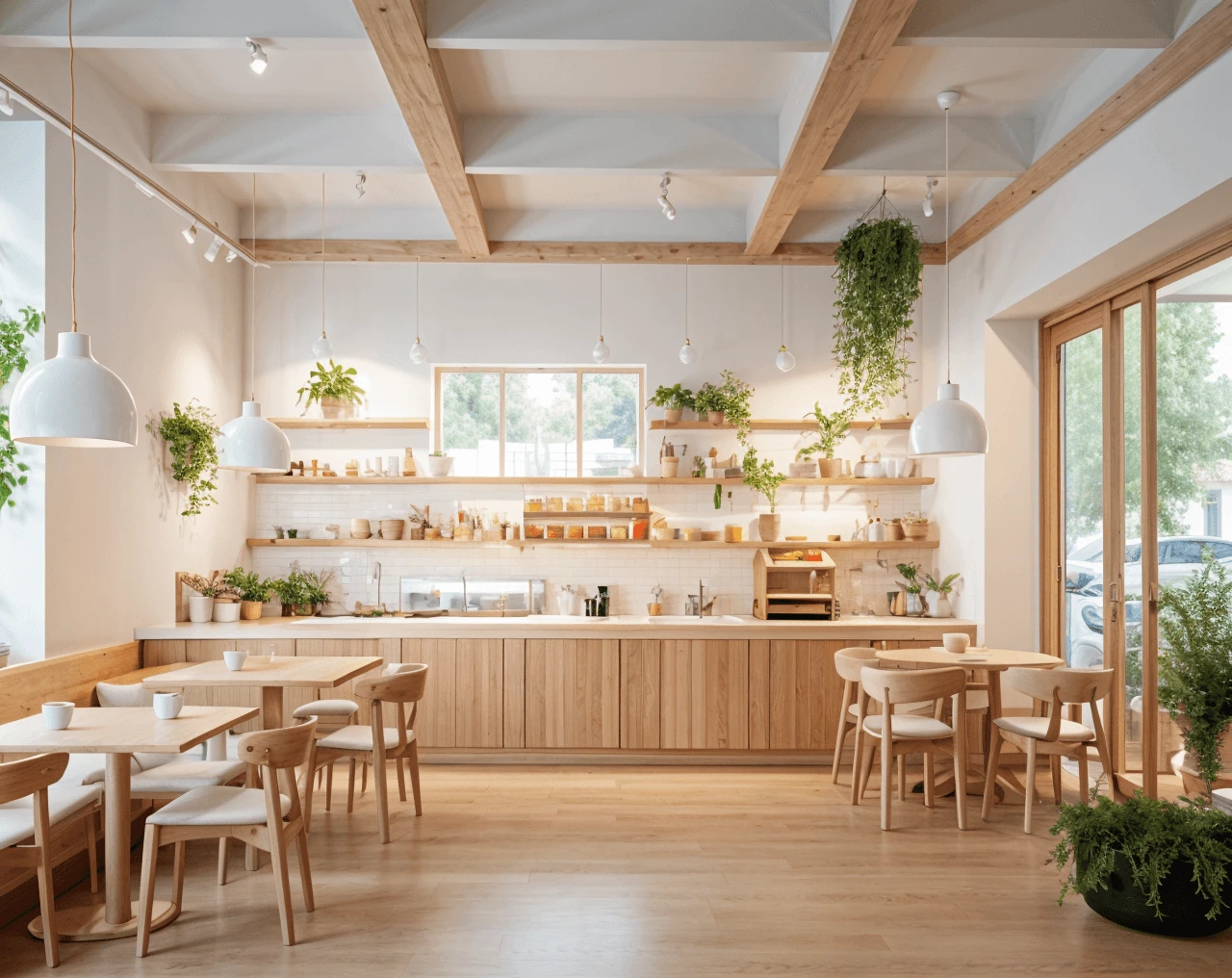 Japandi AI Coffee Shop Design