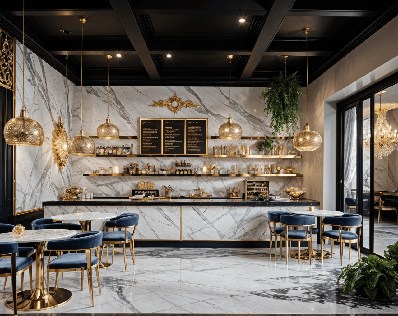 Luxury AI Coffee Shop Design