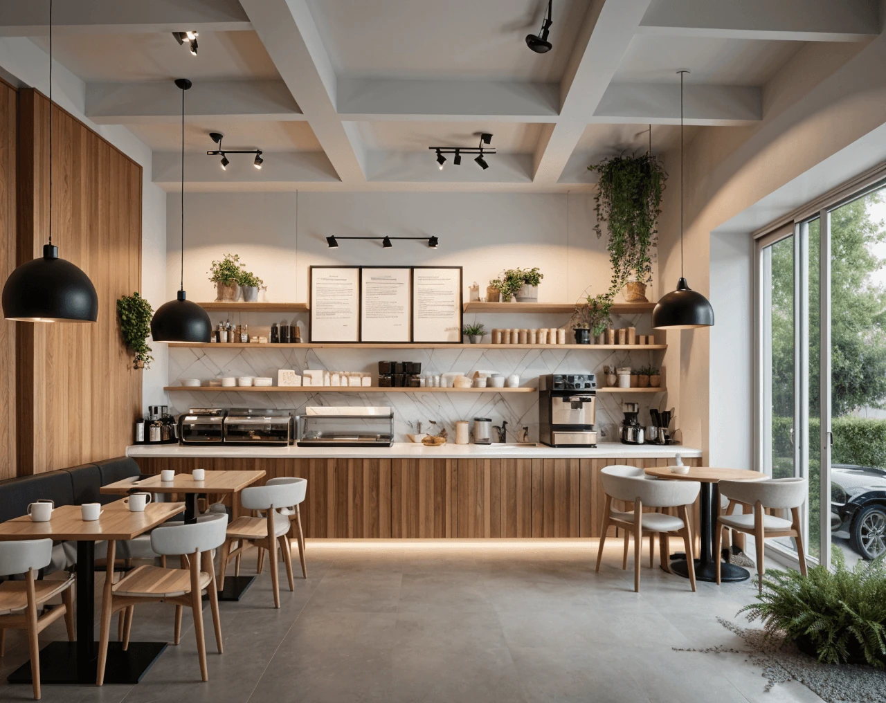 Modern AI Coffee Shop Design