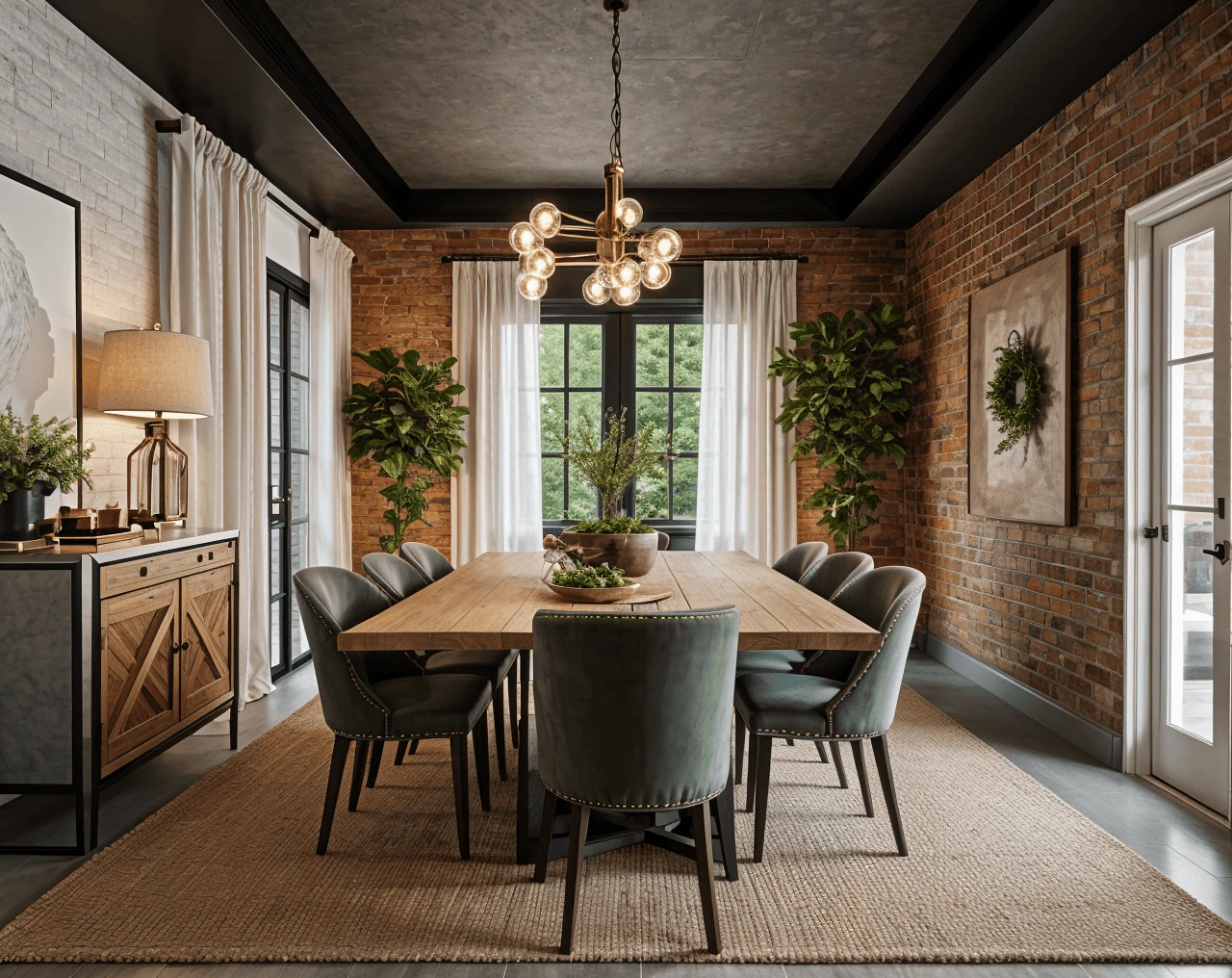 Industrial AI Dining Room Design