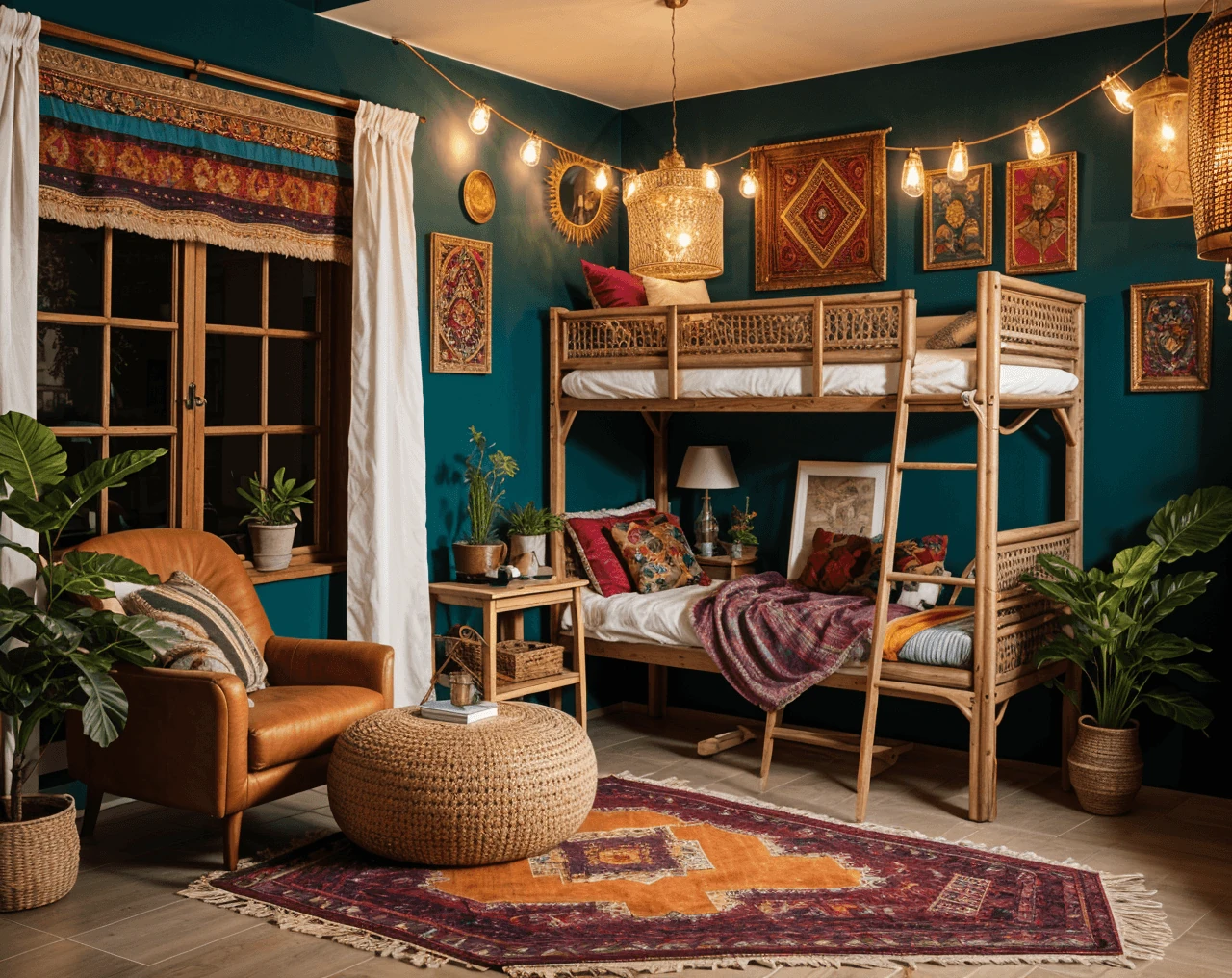 Bohemian AI Dorm Room Design