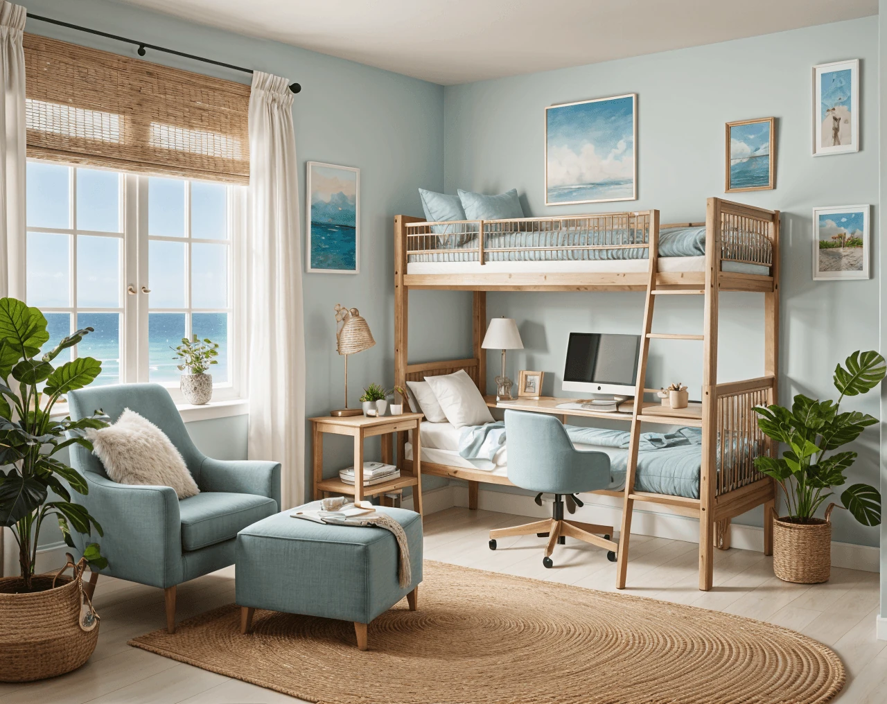 Coastal AI Dorm Room Design