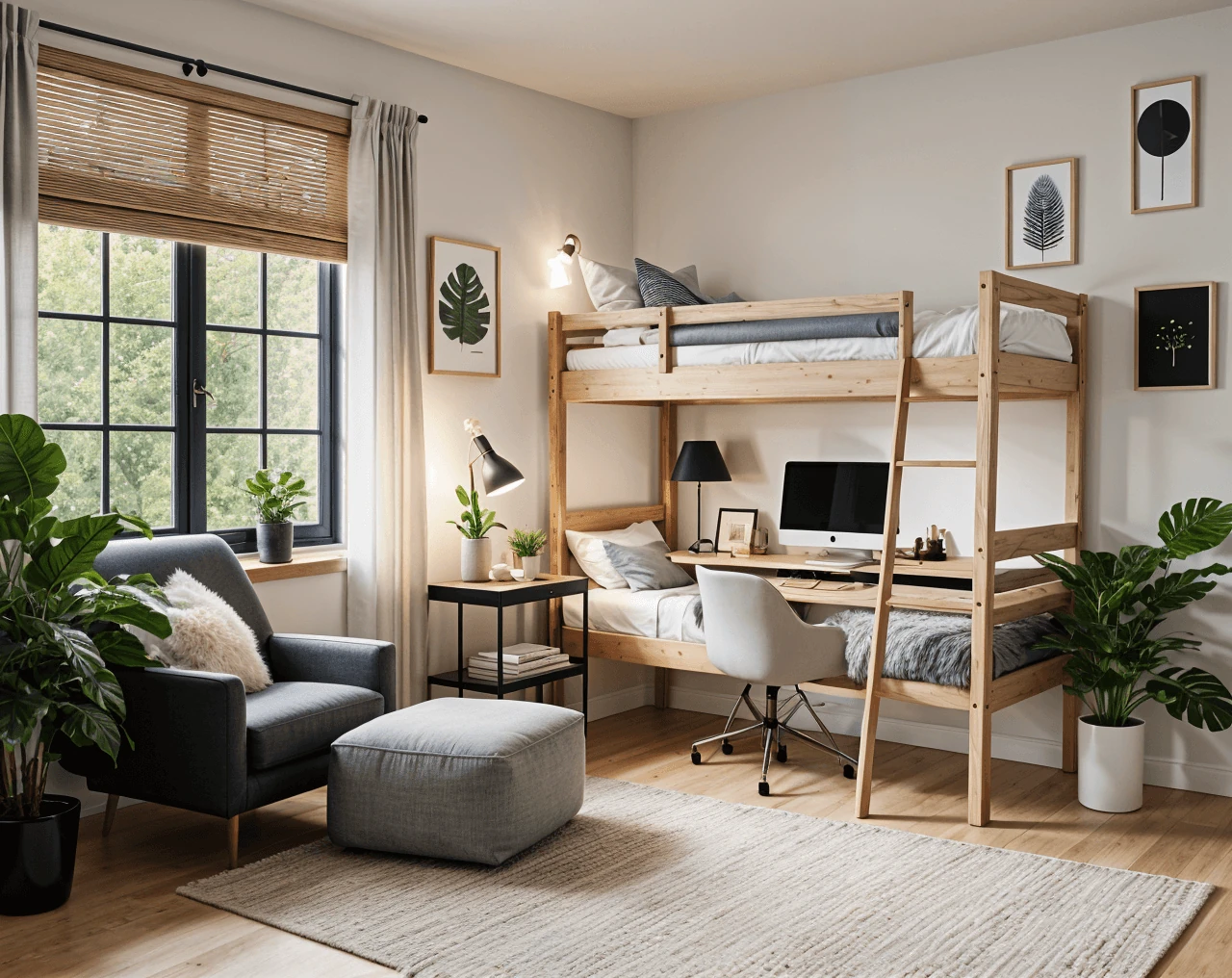 Modern AI Dorm Room Design