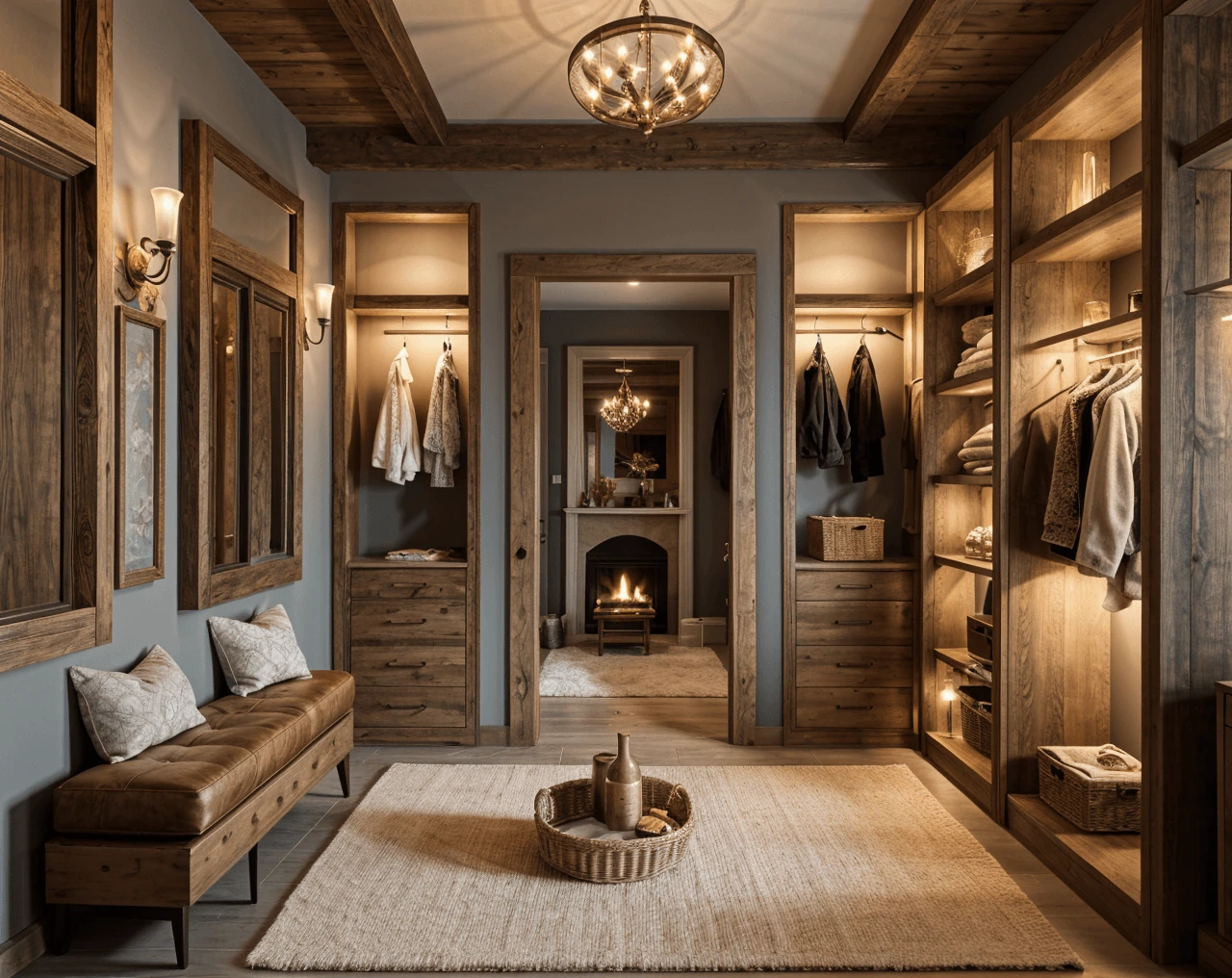 Rustic AI Dressing Room Design