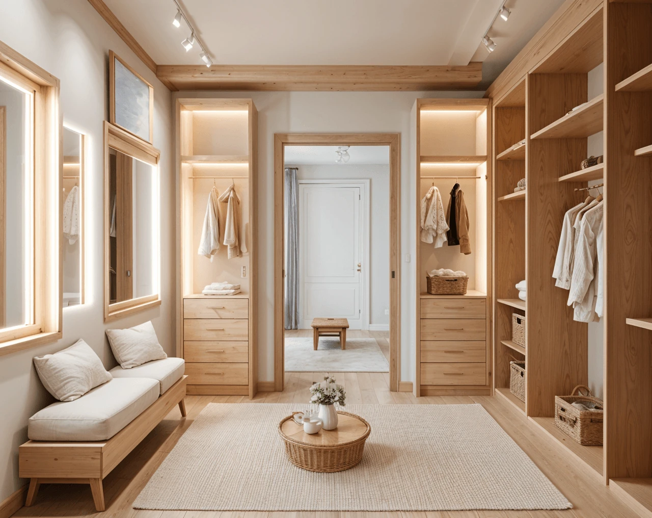 Scandinavian AI Dressing Room Design