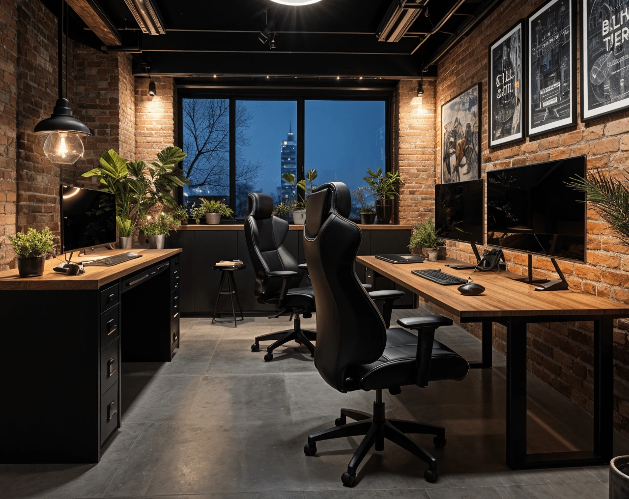 Industrial AI Gaming Room Design