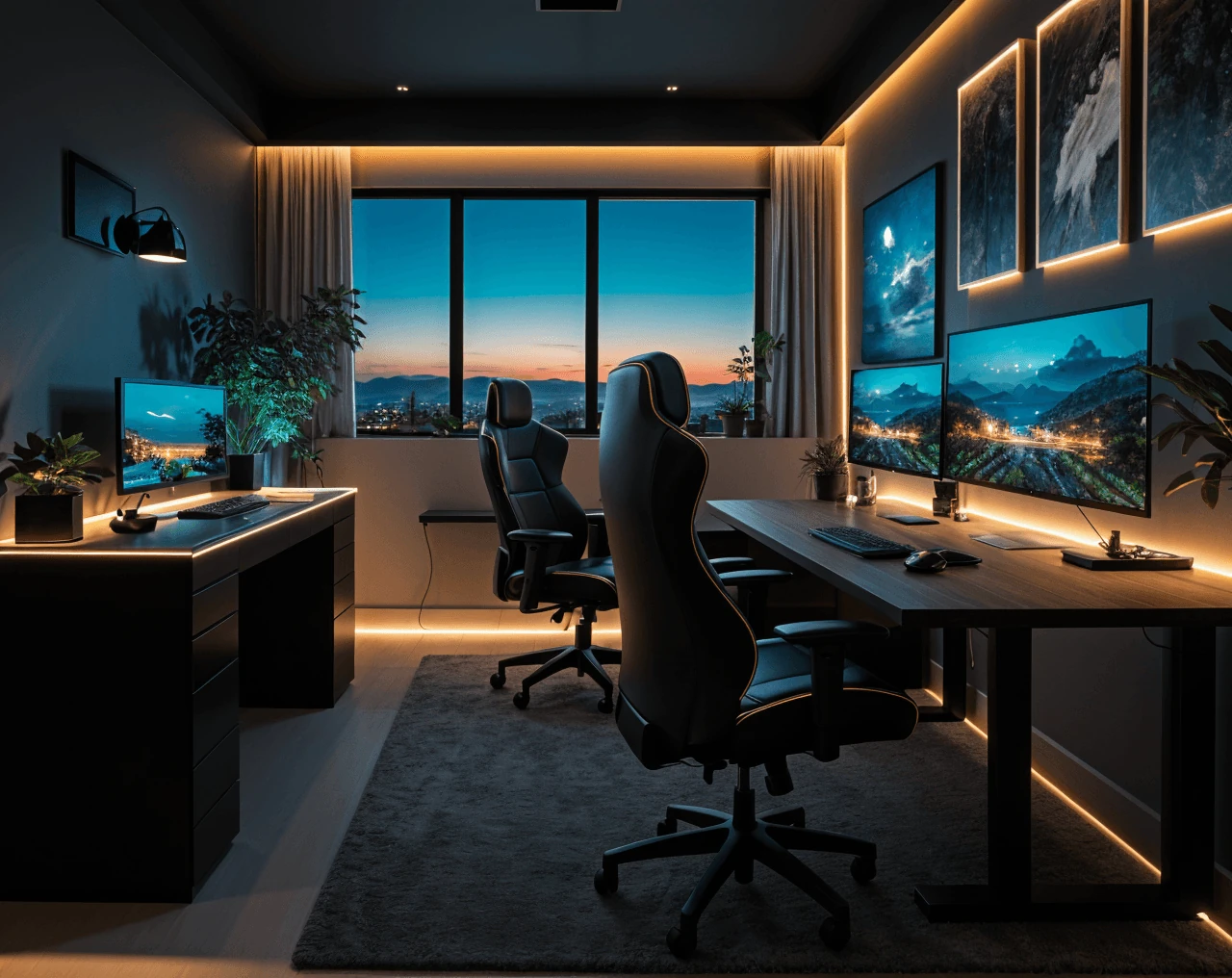 Minimal AI Gaming Room Design