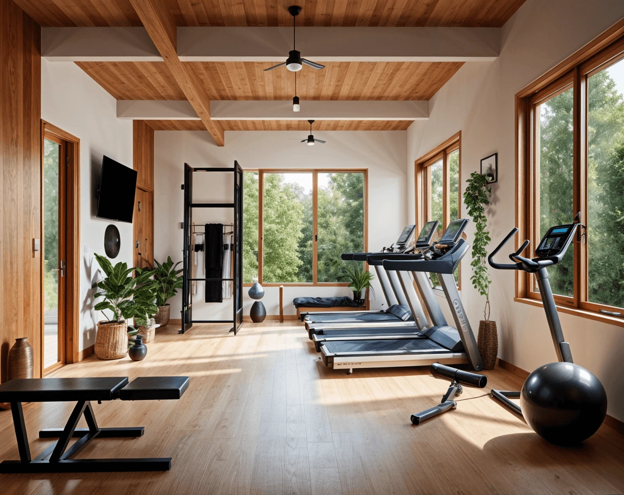 Minimal AI Home Gym Design