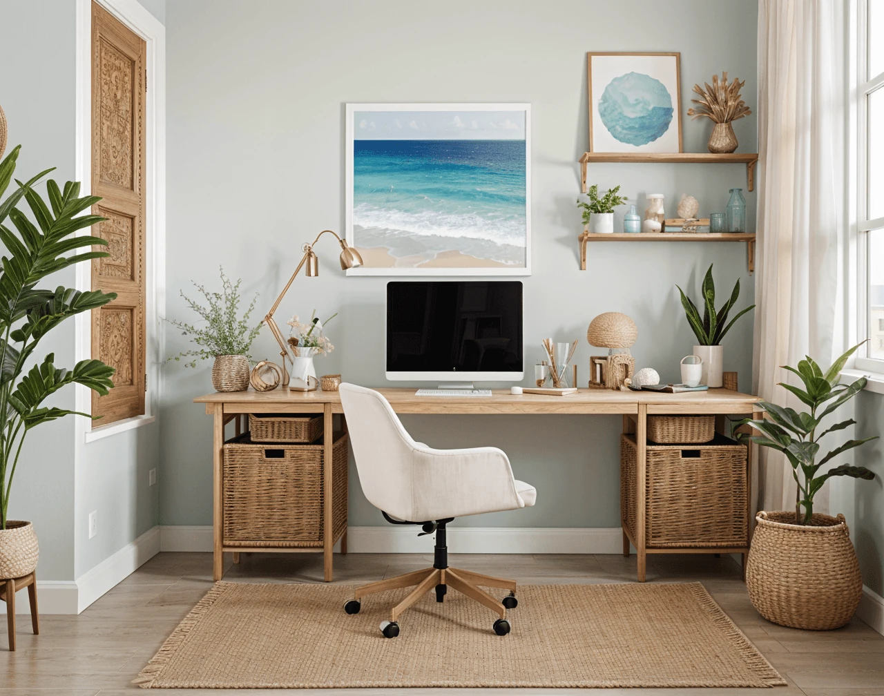Coastal AI Home Office Design