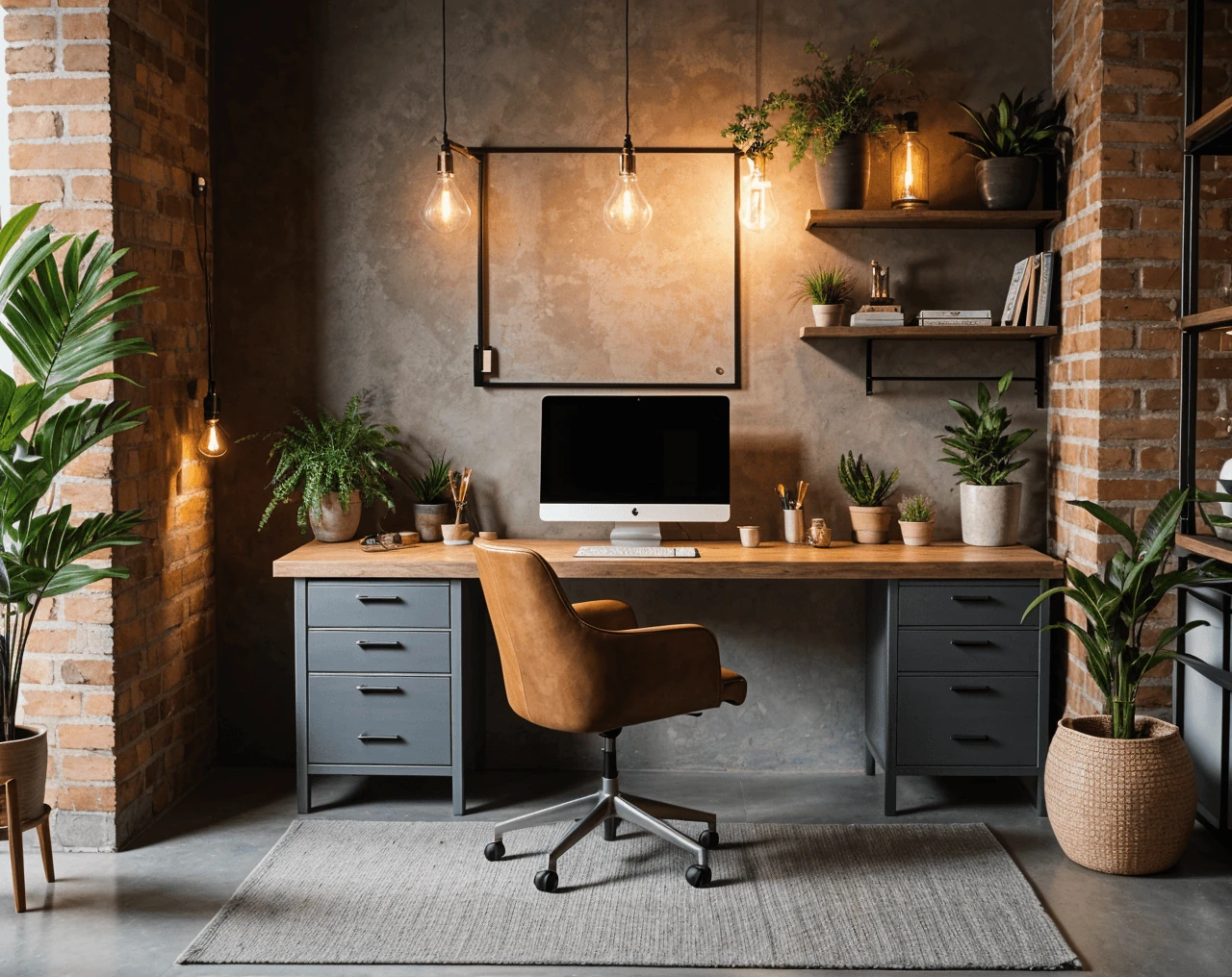 Industrial AI Home Office Design