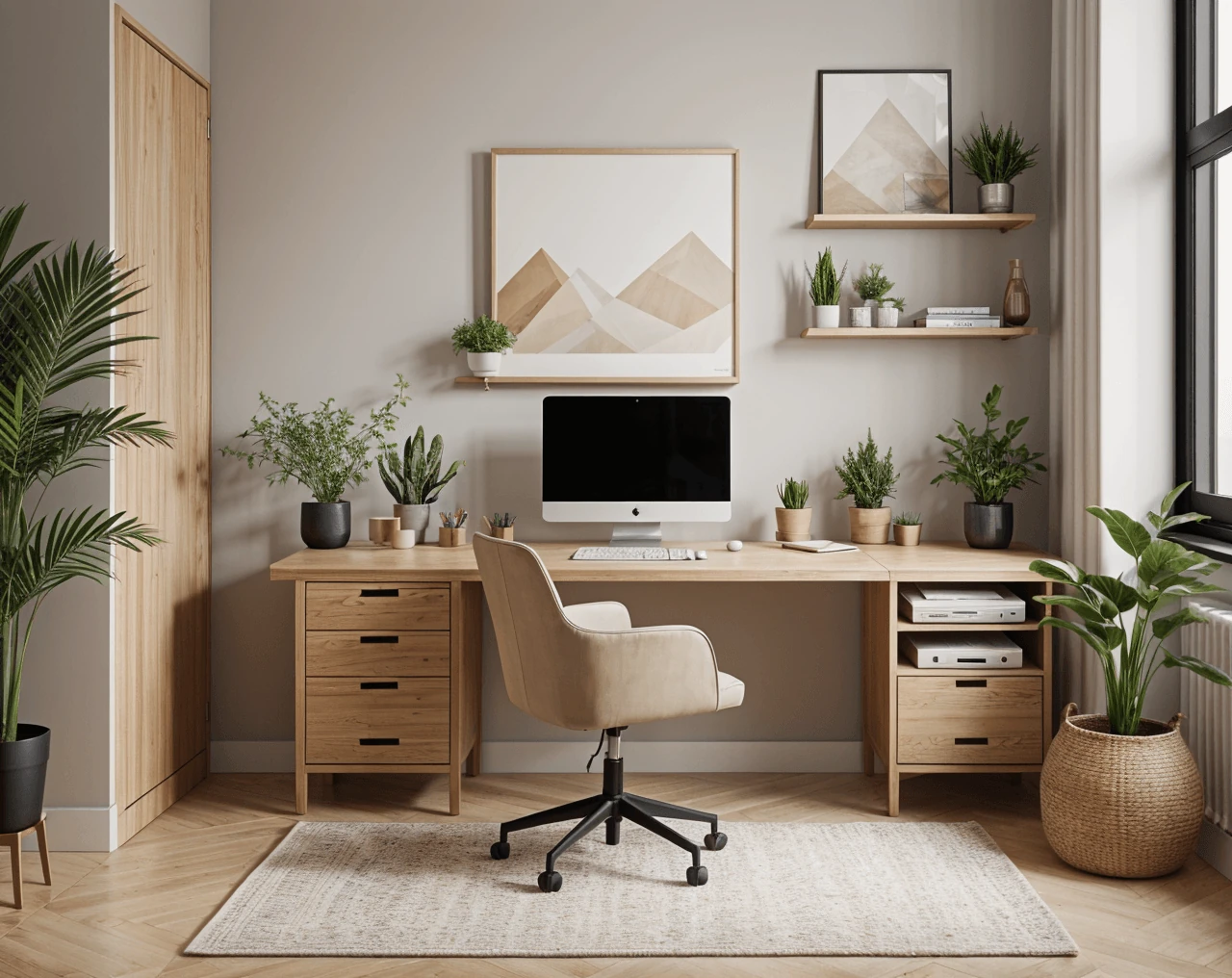 Minimal AI Home Office Design