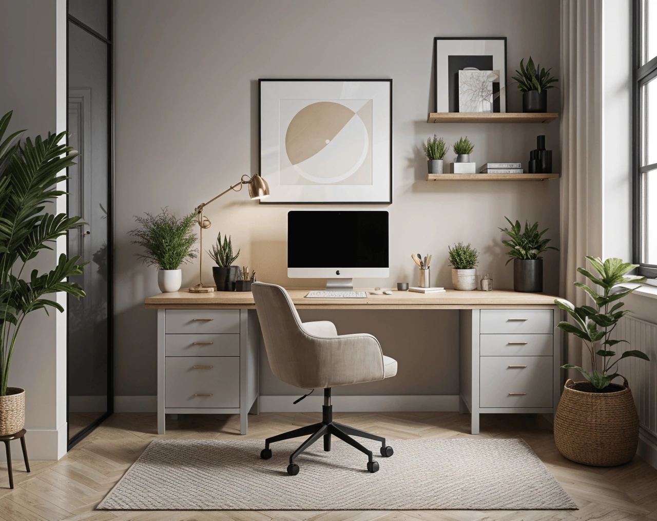 Modern AI Home Office Design