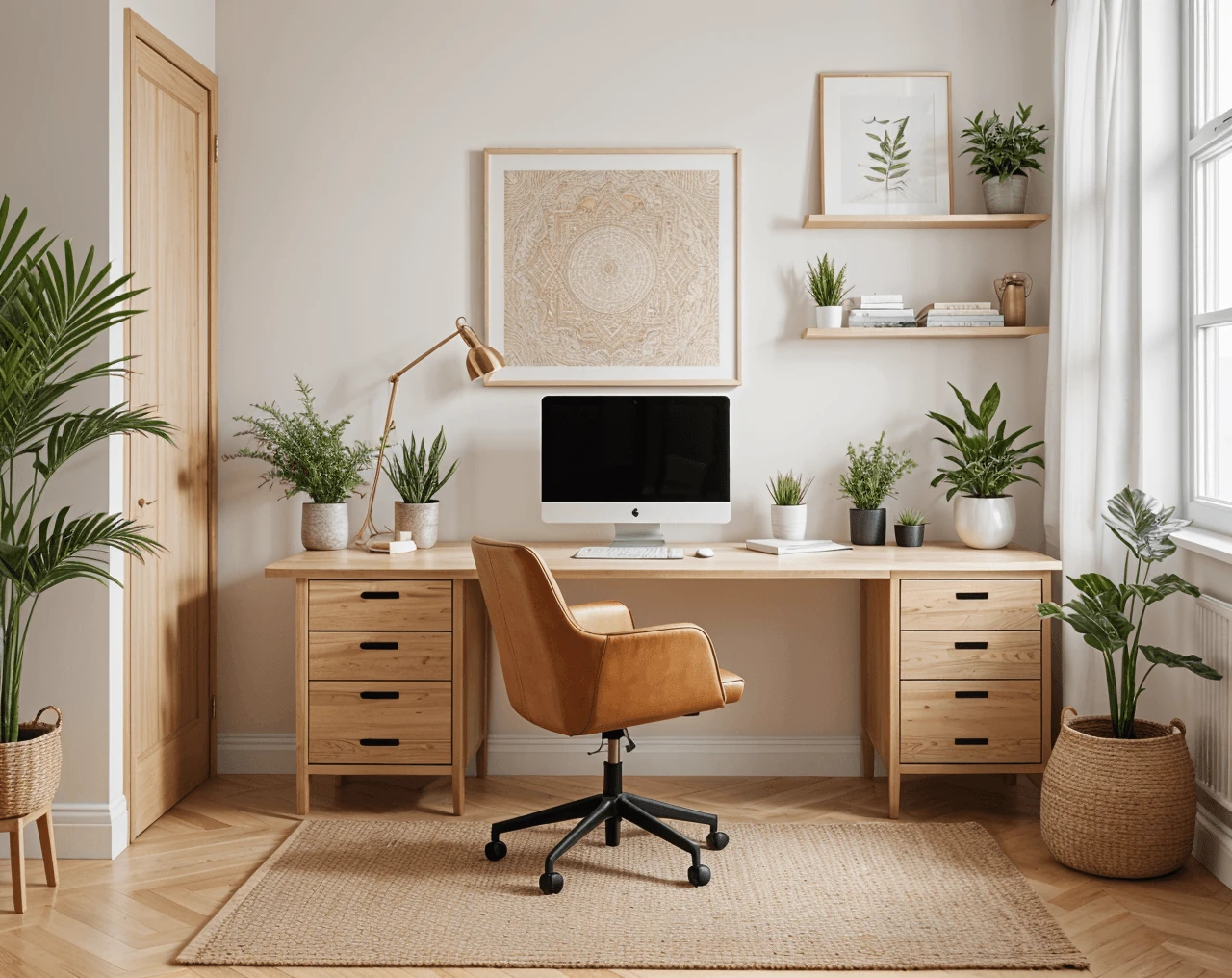 Scandinavian AI Home Office Design