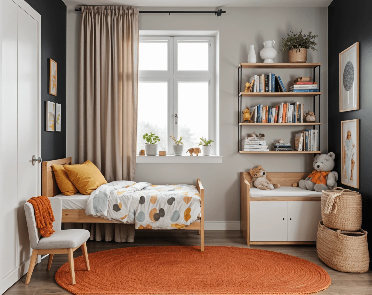 Minimal AI Kids Room Design