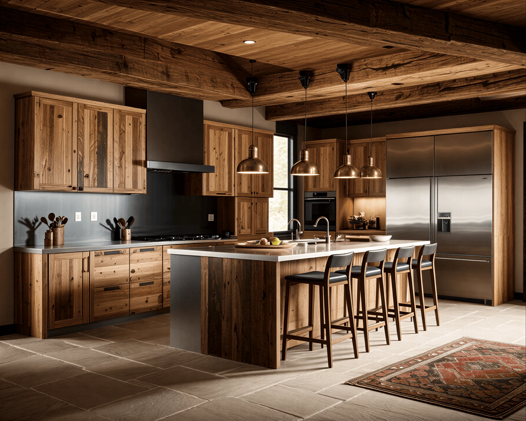 Rustic AI Kitchen Design