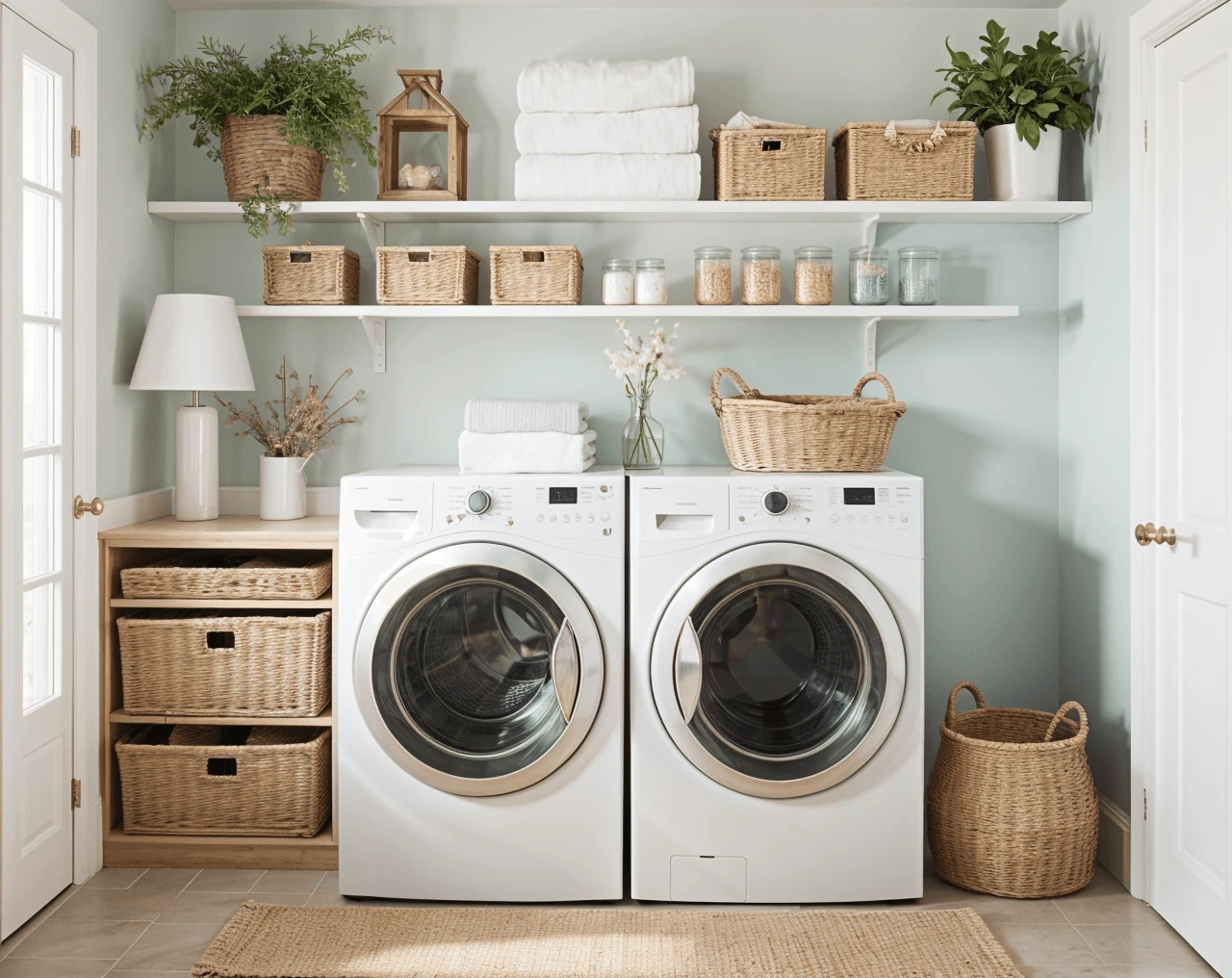 Coastal AI Laundry Room Design