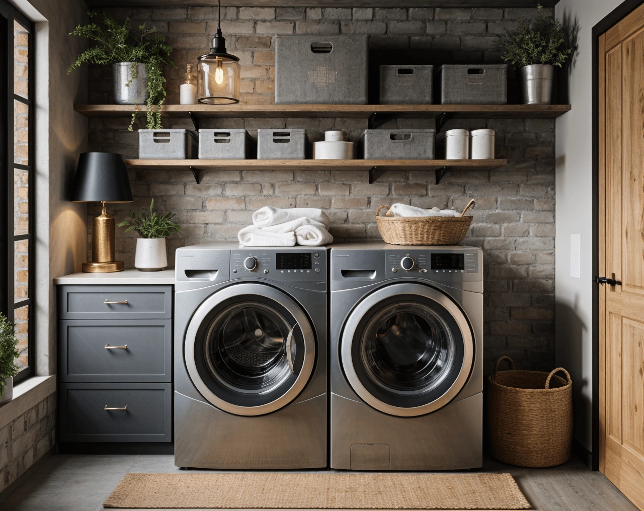 Industrial AI Laundry Room Design