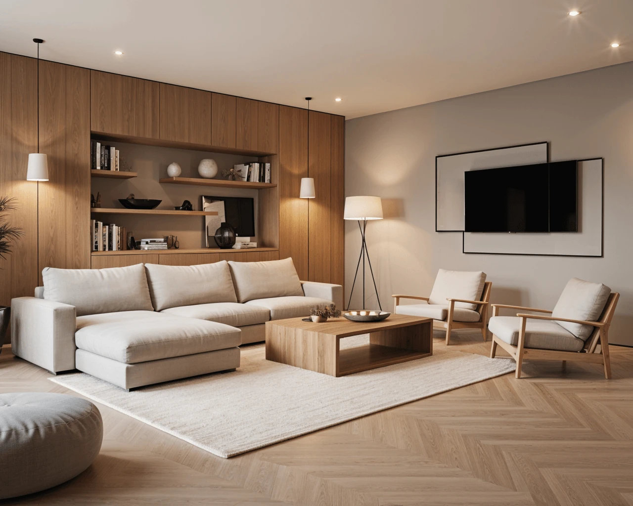 Japandi AI Living Room Design