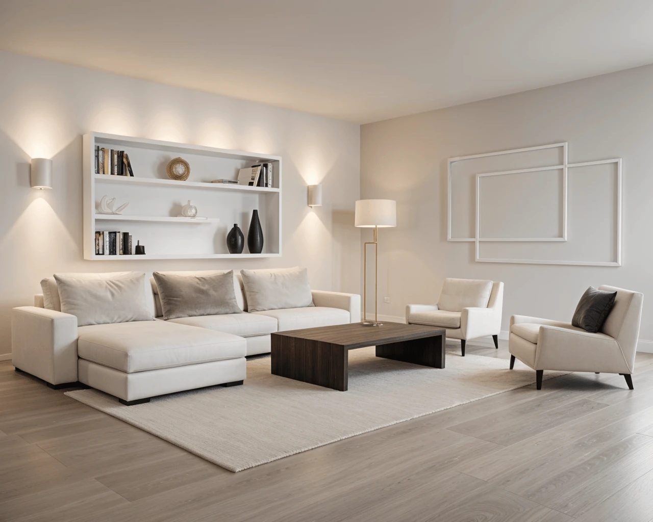 Minimal AI Living Room Design