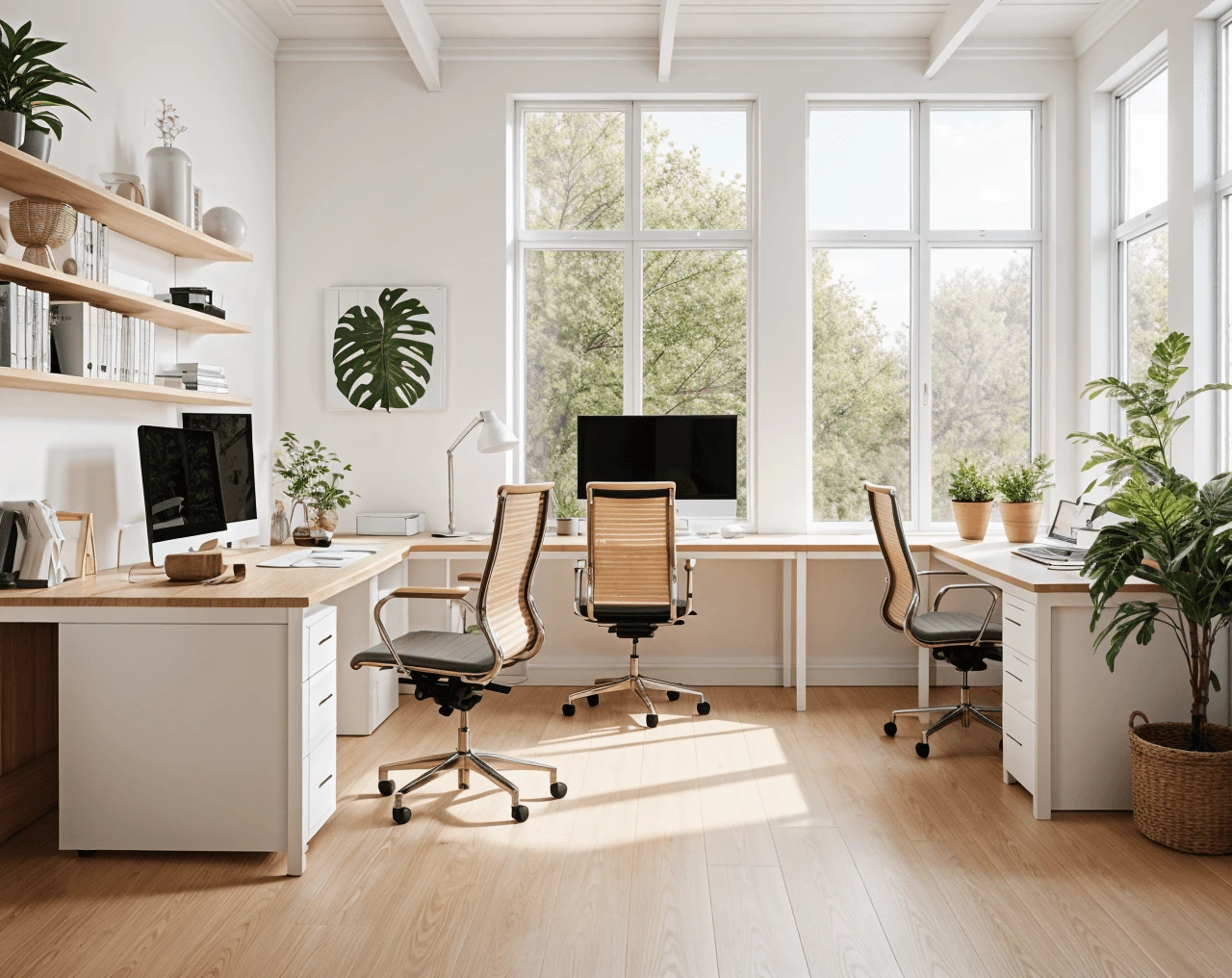 Scandinavian AI Office Design
