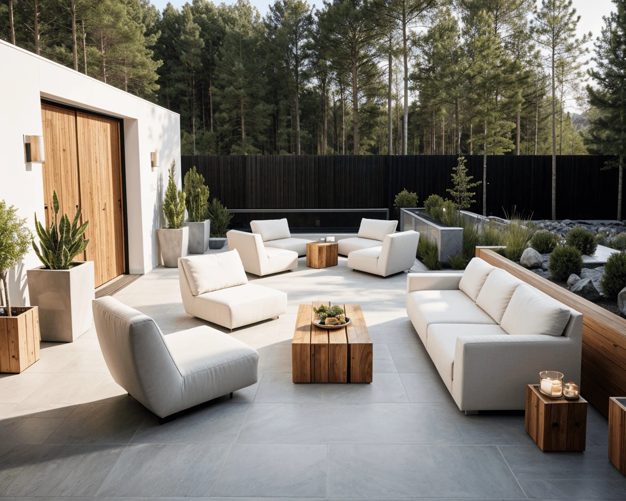 Scandinavian AI Outdoor Patio Design