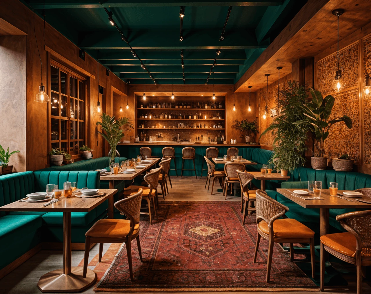 Bohemian AI Restaurant Design
