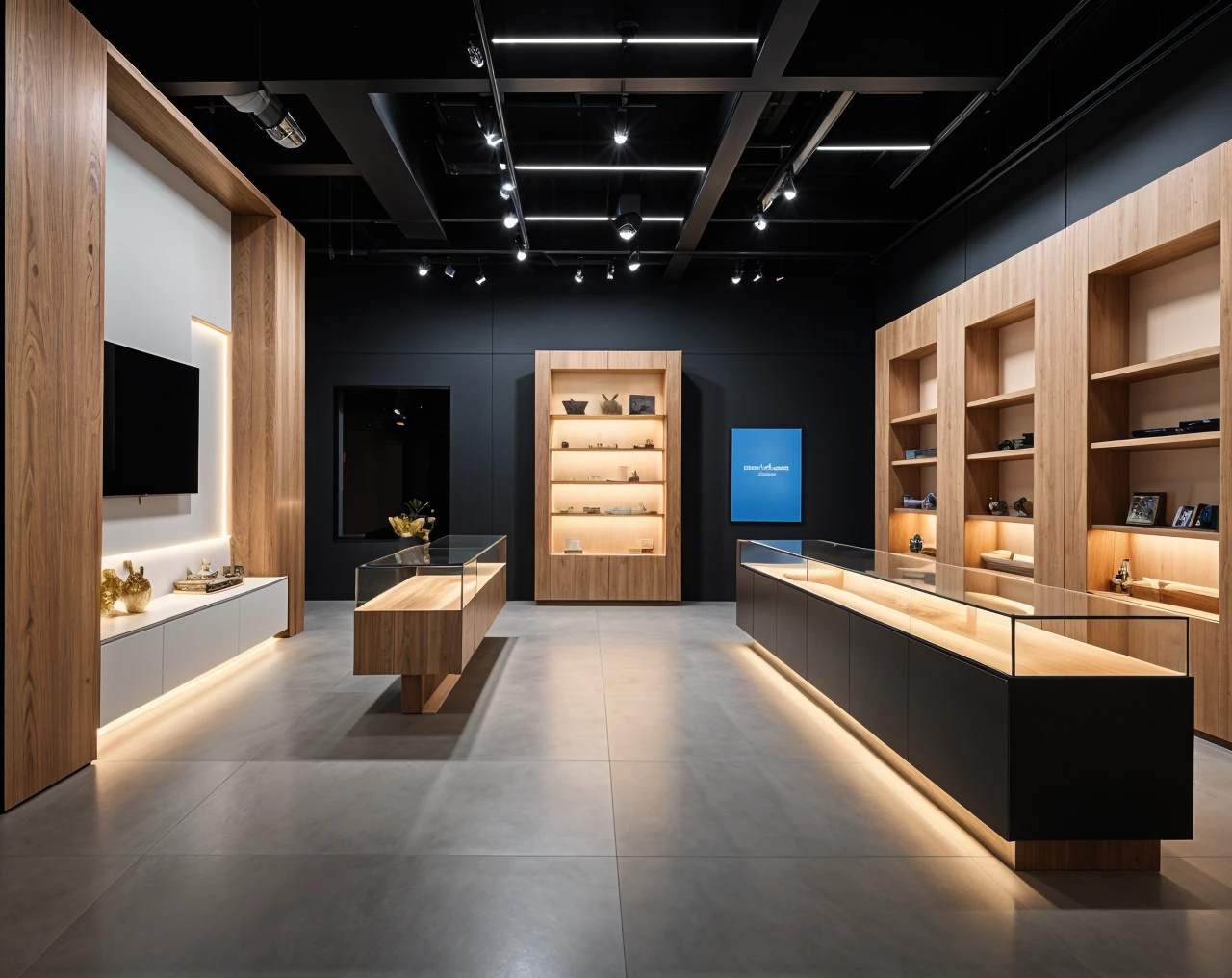 Minimal AI Showroom Design