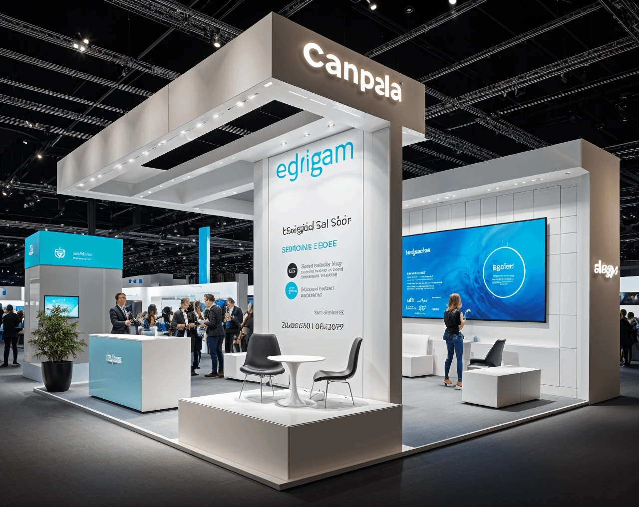 Minimal AI Trade Show Booth Design