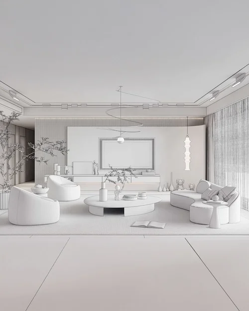 Original Interior Rendering with AI