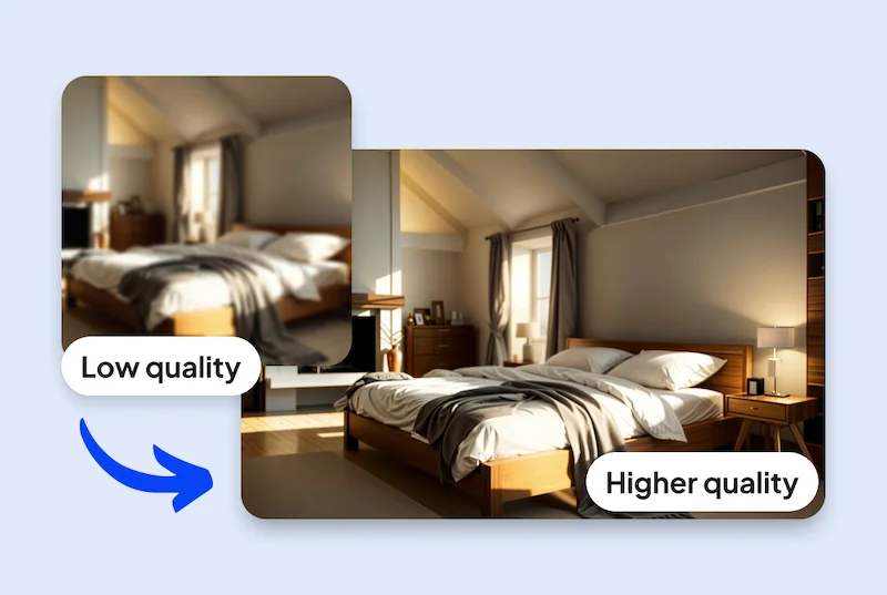 Sharpen and upscale your design instantly