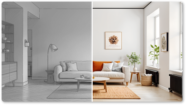 AI room design, Visualize Instantly